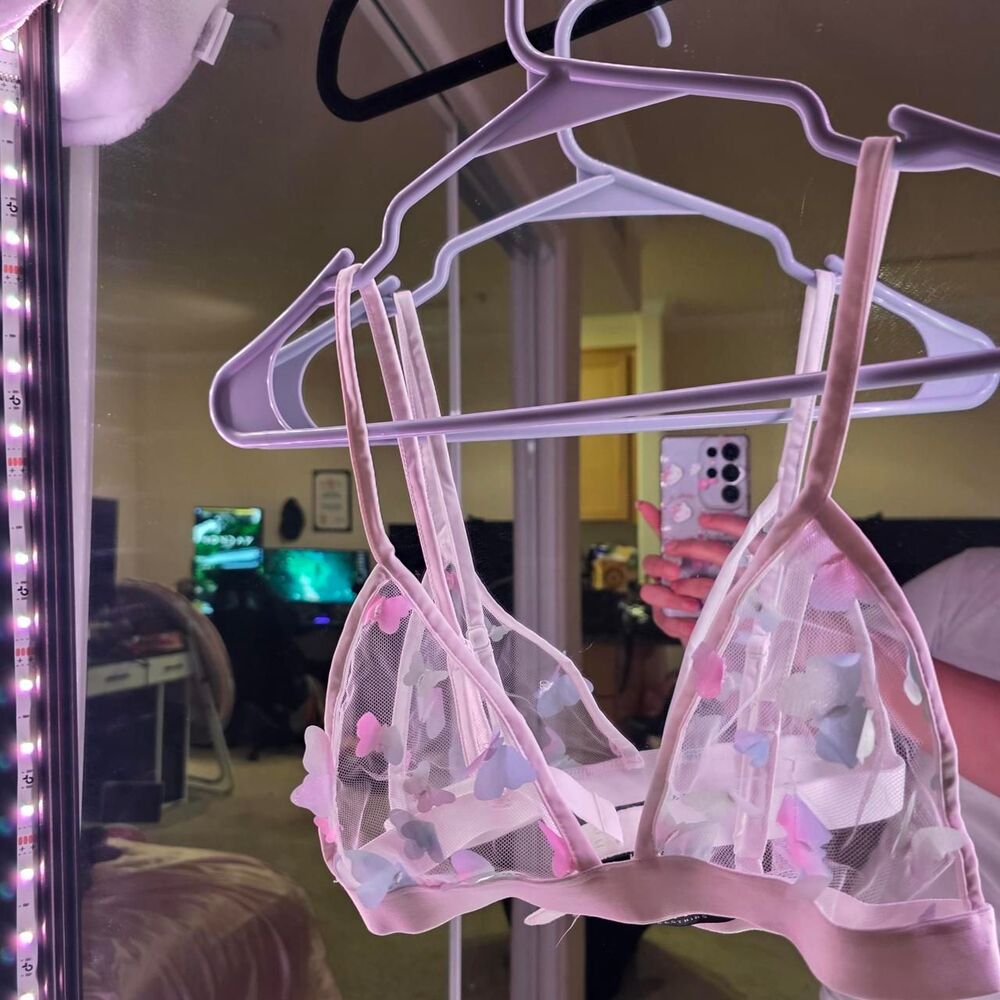 Unbranded Women's Pink and Tan Bra